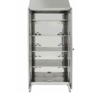 Hospital cabinet - PO/02  - CIROLDI SPA - with shelf / stainless steel / 2 doors