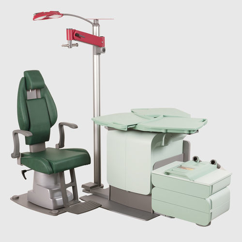 Ophthalmic workstation - XTRE - Meccanottica Mazza - control / with chair / with light