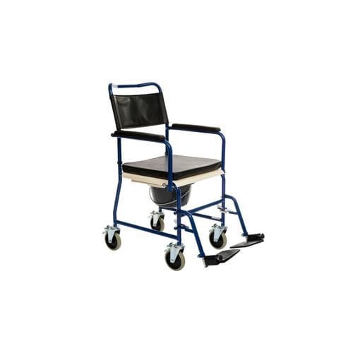Adult commode chair - ALT-1200  - Alerta Medical - with armrests / with bucket / on casters