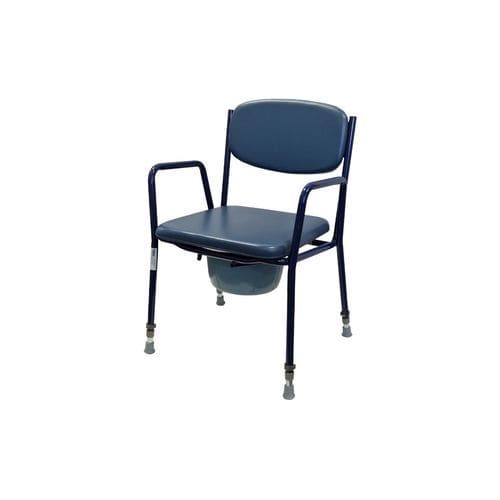 Adult commode chair - ALT-BE009 - Alerta Medical - with armrests / with bucket / with high backrest