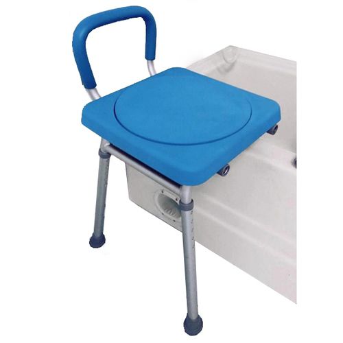Shower chair with armrests - HB7080-BL - Forever Young Enterprise - swivel / height-adjustable