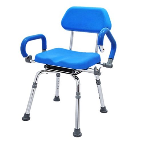 Shower chair with armrests - HS4325-BL - Forever Young Enterprise - with backrest / swivel / plastic