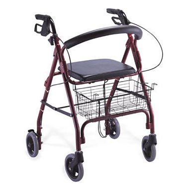 4-wheel rollator - KJW-502L - Guangdong Kareway Medical Technology - with basket / with seat / height-adjustable