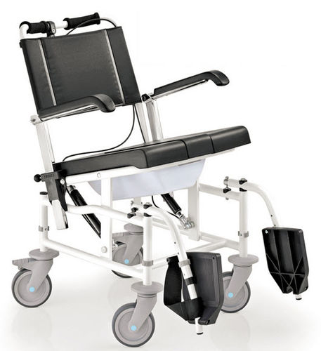 Shower chair with lid - AQUA BASCULANTE - Surace - with armrests / on casters / with footrest