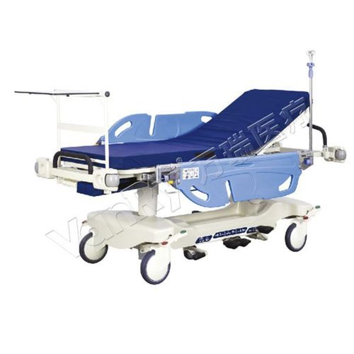 Transport stretcher trolley - E-3 - Hebei Vanry Medical Devices Co., Ltd. - manual / height-adjustable / 2-section