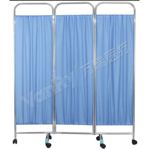 Hospital screen on casters - K-5-1 - Hebei Vanry Medical Devices Co., Ltd. - mobile / 3-panel / hospital room