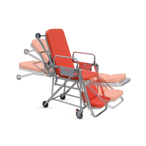 Ambulance stretcher trolley - AST-02 - Medi Waves - manual / height-adjustable / folding