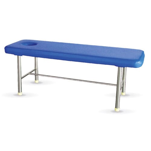 Manual examination table - EHC-03 - Medi Waves - fixed-height / 1-section / blue