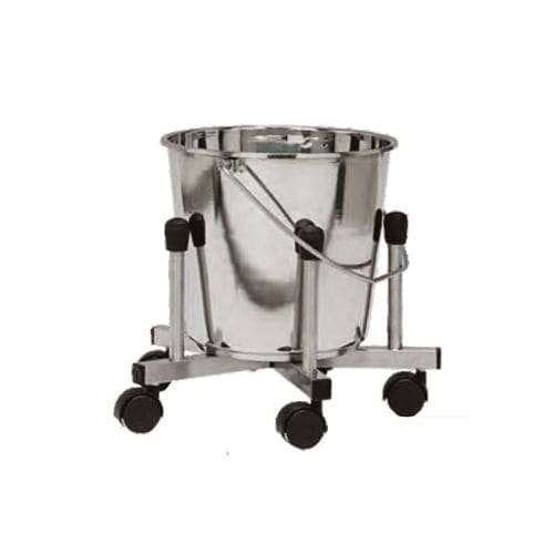 Trolley-mounted surgical basin stand - HWE-18 - Medi Waves - stainless steel