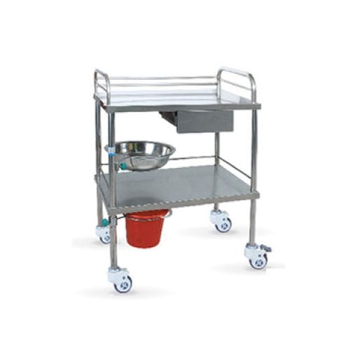 Medical trolley - HWE-28 - Medi Waves - for general purposes / dressing / stainless steel