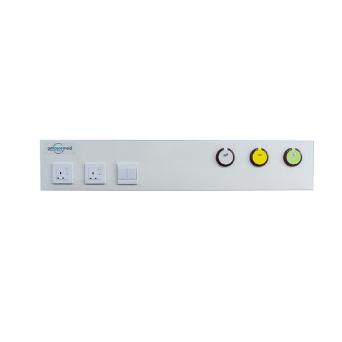 Wall-mounted bed head unit - NTC100 - AMCAREMED TECHNOLOGY - horizontal / modular / for patient rooms