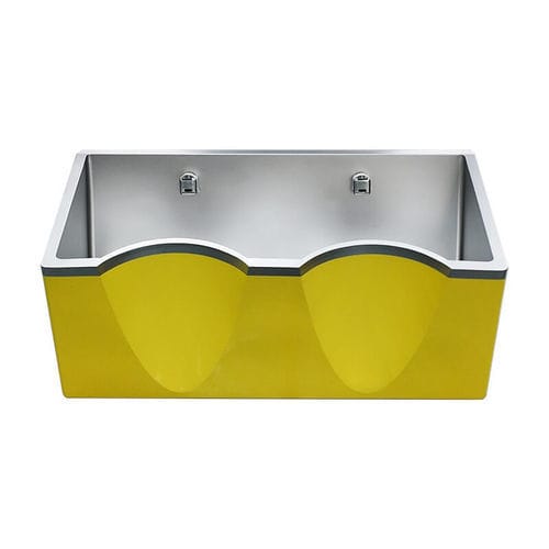 1-bay surgical sink - SINK-B - AMCAREMED TECHNOLOGY - stainless steel / electronically-operated / with soap dispenser
