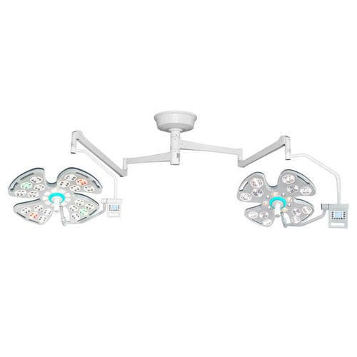 Ceiling-mounted surgical light - AM-F series - AMCAREMED TECHNOLOGY - LED / for operating rooms / 2-arm