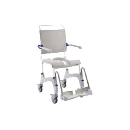 Shower chair with armrests - 7.10.900 - Caretek Medical - on casters / with footrest / with cutout seat