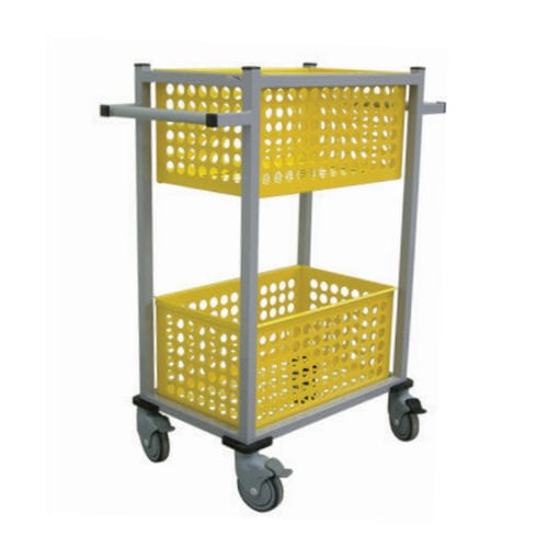Medical trolley - ZORHA - PCM HABILCLASS - Medi.Caddie® - medical records / storage / with basket