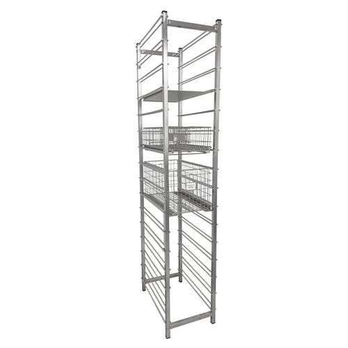 Modular shelving unit - H.1150 - PCM HABILCLASS - Medi.Caddie® - for container storage / wire / stainless steel