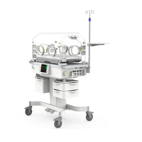 Neonatal incubator on casters - EcoLa3000  - BNG MEDICAL INSTRUMENTS - height-adjustable / Trendelenburg / with touchscreen