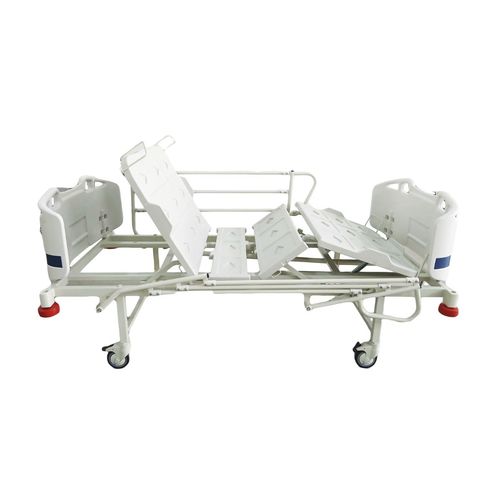 Hospital bed - MYS-502BN - Meyosis - mechanical / with locking wheels / 4 sections