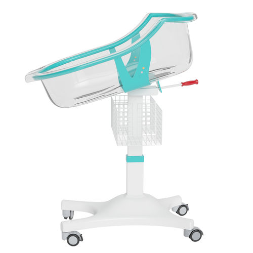 Fixed-height hospital bassinet - DP 7005 - Trinodal - Trendelenburg / on casters / with storage unit