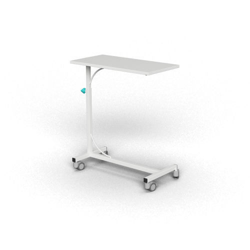 Overbed table on casters - DW 1052 - Trinodal - height-adjustable / manually operated