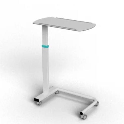 Overbed table on casters - DW 1050 - Trinodal - height-adjustable / pneumatic