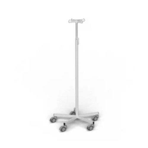 IV pole on casters - DW 1031 - Trinodal - 4-hook / stainless steel