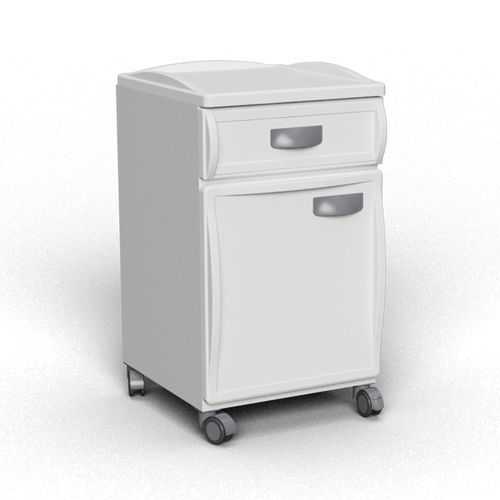 Bedside table on casters - DA 1010 - Trinodal - with drawers / on castors / with compartments
