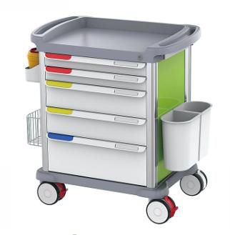 Anesthesia trolley - Hunan Fude Technology - for general purposes / 5-drawer / with basket