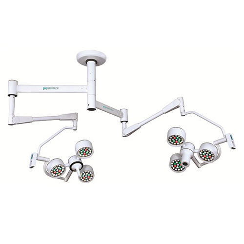 Ceiling-mounted surgical light - XN 233 - Meditech India - LED / 2-arm / 93