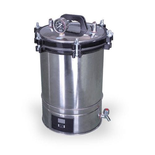 Steam medical sterilizer - PS-18B+ - Aiken Corporation - portable / stainless steel