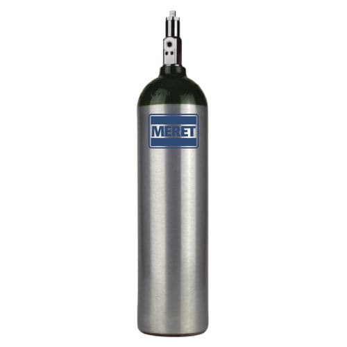 Oxygen medical gas cylinder - MD - Meret - aluminum / green