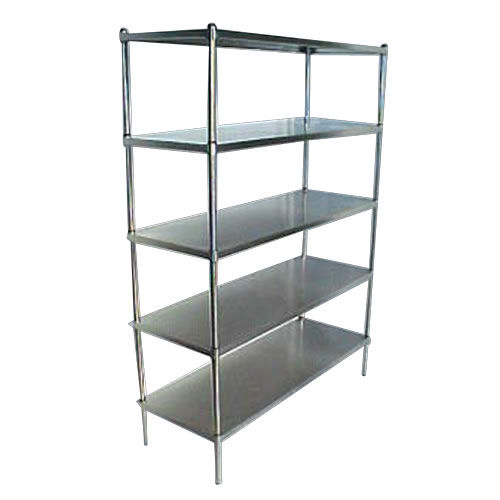 5shelf shelving unit Zenon Diagnostik stainless steel