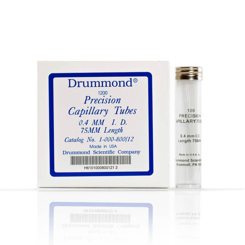 Laboratory collection tube - 1-000-800/12 - Drummond Scientific Company - cylindrical / for sample recovery / capillary