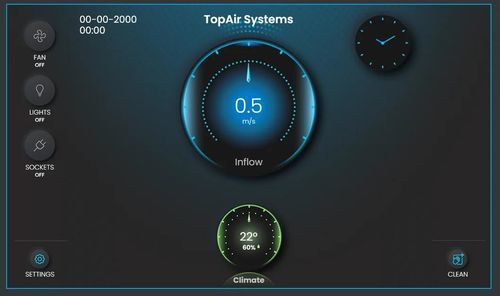 Air velocity control unit - AIRFLOW ALARM - TopAir Systems, Inc. - for fume hoods / digital / with touchscreen