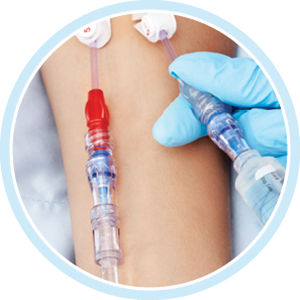 Infusion connector with hemostasis valve - Neutron&reg; - ICU Medical - straight