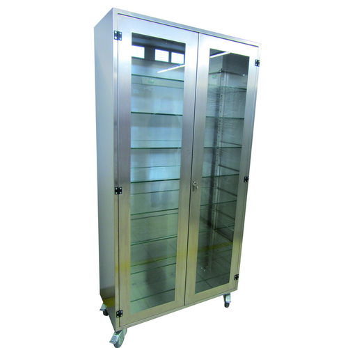 Hospital cabinet - Sevmo-ex - with shelf / stainless steel