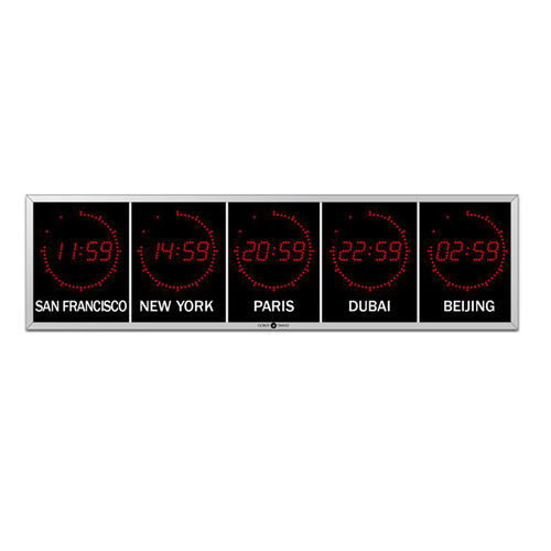 Digital clock - LEDI® WORLD 5.60 reverso - Gorgy Timing SAS - for healthcare facilities / synchronization