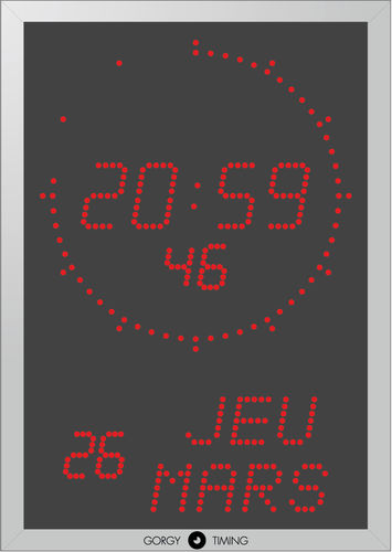 Digital clock - LEDICA® ALPHA 7.60MS - Gorgy Timing SAS - for healthcare facilities / synchronization