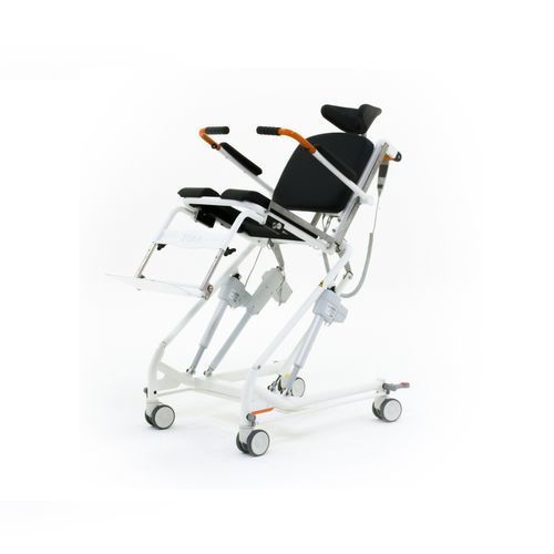 Commode chair with armrests - TOBA 2 - TechniCare - with bucket / on casters / with footrest
