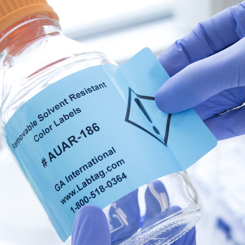 Tube label - ChemicoTAG™ - GA International - for storage bottles / alcohol-resistant / chemical-resistant