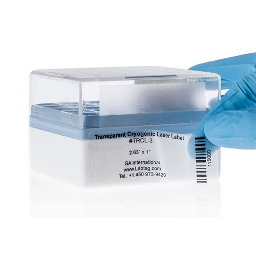 Cryogen tube label CryoLazrTAG™ GA International for