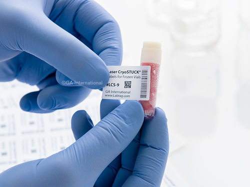 Cryogen tube label - Laser CryoSTUCK® - GA International - for microcentrifuge tubes / for vials / for cryo boxes