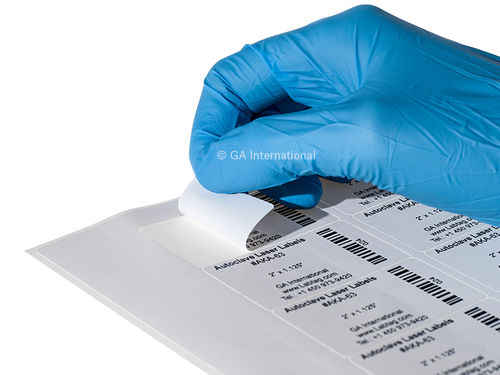 Tube label - Steri-LazrTAG™ - GA International - for flasks / Petri dish / heat-resistant