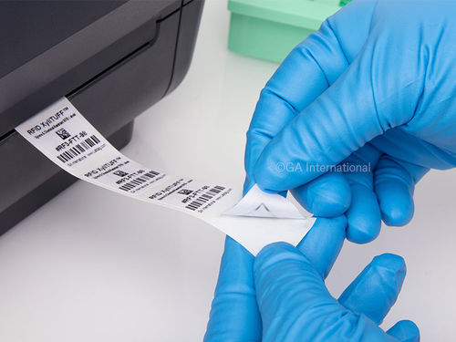 Microscope slide label - XyliTUFF™ - GA International - solvent-resistant / RFID
