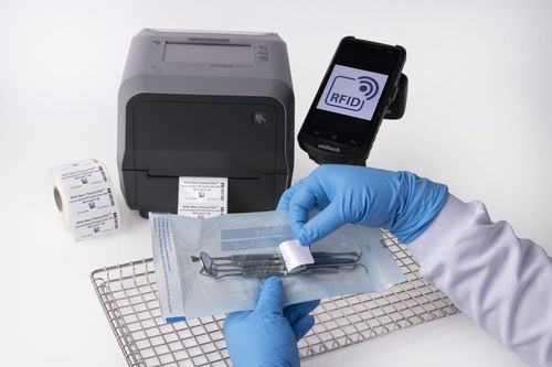 Storage bottle label - RFID Steri-ThermoTAG™ - GA International - autoclave-resistant / RFID