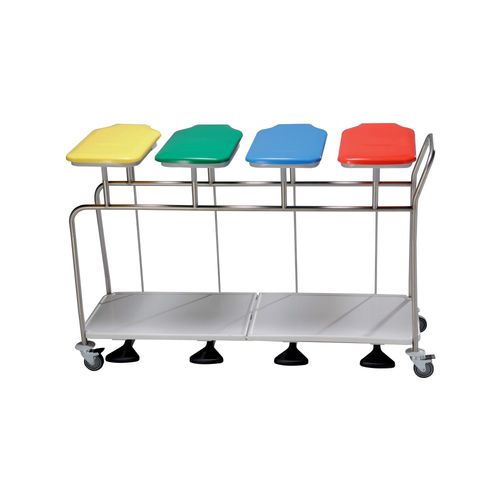 Dirty linen trolley - AXLBC4CP/H - MECHIN - hospital / transport / 4-bag
