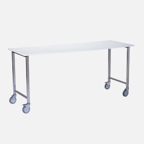 Work table - 191SM1 - MECHIN - rectangular / on casters / stainless steel