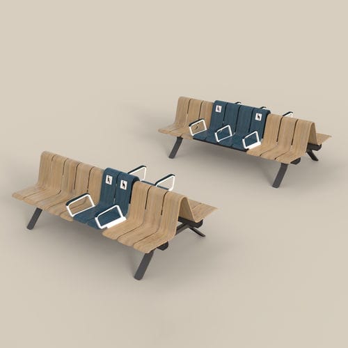 Waiting room bench Ascent Green Furniture Concept multiplace / modular