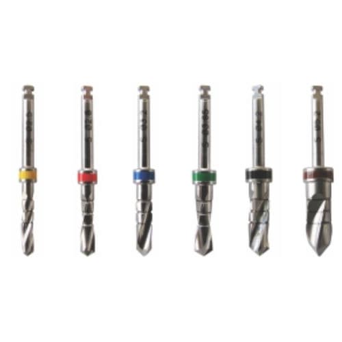 Dental implantology drill bit - 25-111-01x series - Lorien Industries - stainless steel