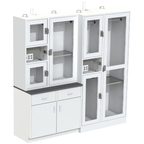 Chemical cabinet - Mott Manufacturing - exhaust / for forensics / floor-standing